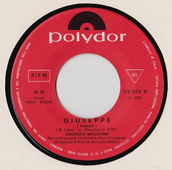 Moustaki Lo Straniero / Giuseppe Vinyl (7