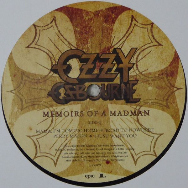 欧2LP Ozzy Osbourne Memoirs Of A Madman 88875015611 Epic /00260 欧2LP Ozzy Osbourne Memoirs Of A Madman 88875015611 Epic
