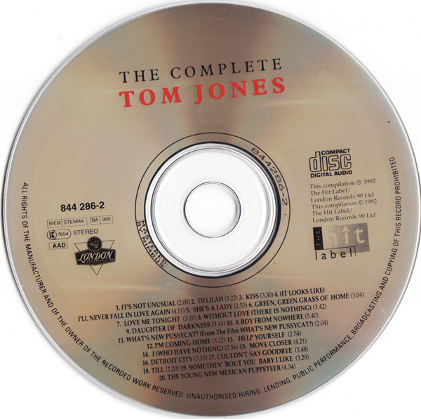 Tom Jones The Complete Tom Jones CD VinylHeaven