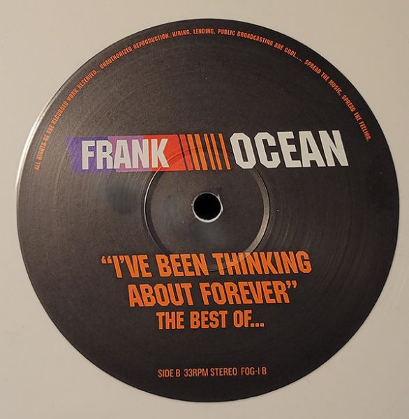 I’ve Been Think… Frank Ocean フランク・オーシャン Frank Ocean – I've Been Thinking About Forever - The Best Of