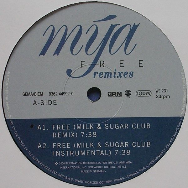 Mya | Free (Remixes) | Vinyl (12
