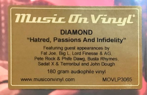 欧2LP Diamond D Hatred, Passions And Infidelity MOVLP3065 Music On Vinyl /00520 Diamond – Hatred, Passions And Infidelity | Releases | Discogs