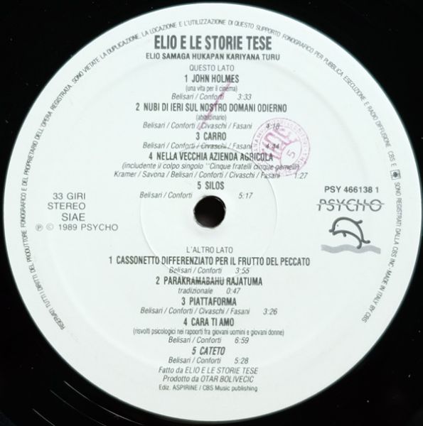 Elio E Le Storie Tese Elio Samaga Hukapan Kariyana Turu Vinyl (LP