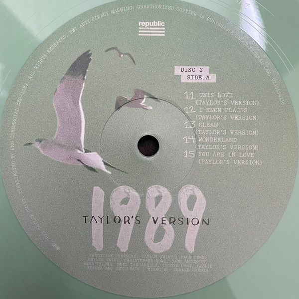 ミリオンリーフ　　　　　　　　　　　　　　　　【Ｖｉｎｔａｇｅ】【ＲＬＬ】 Taylor Swift 1989 (Taylor's Version) - Aquamarine Green