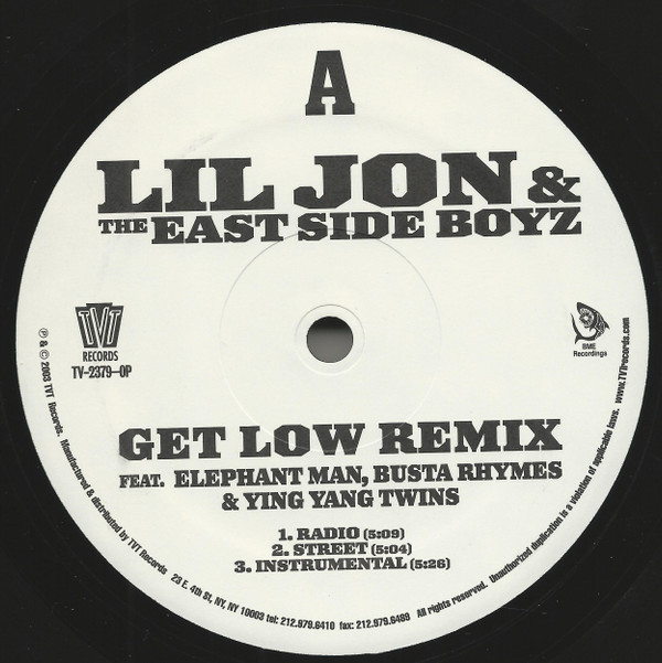 Lil' Jon & The East Side Boyz | Get Low (Remix) / Get Low
