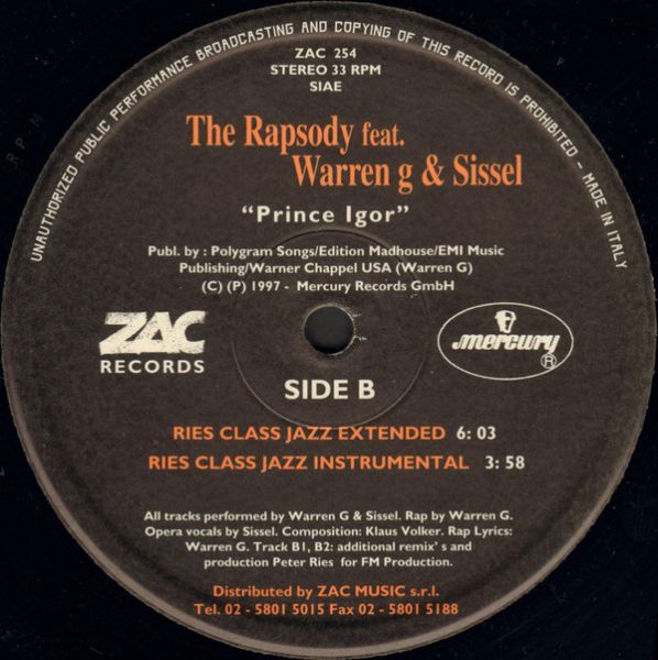 The Rapsody, Warren G, Sissel | Prince Igor | Vinyl (12