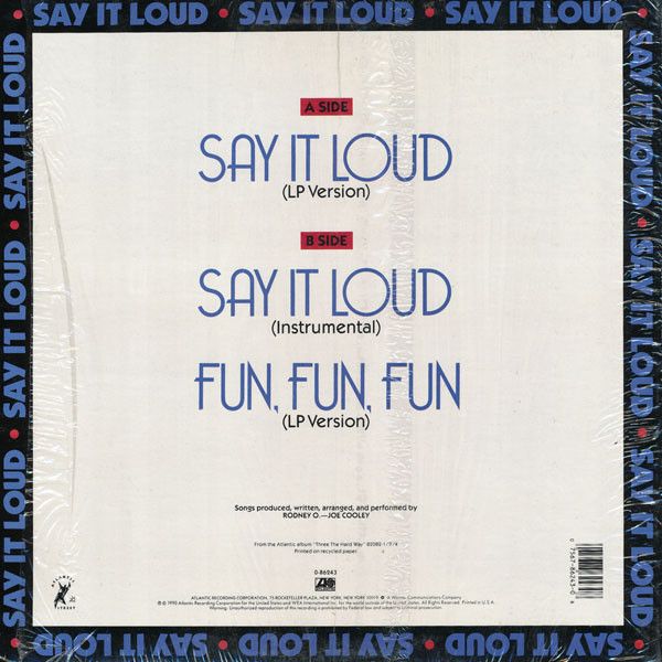 Rodney O & Joe Cooley | Say It Loud | Vinyl (12