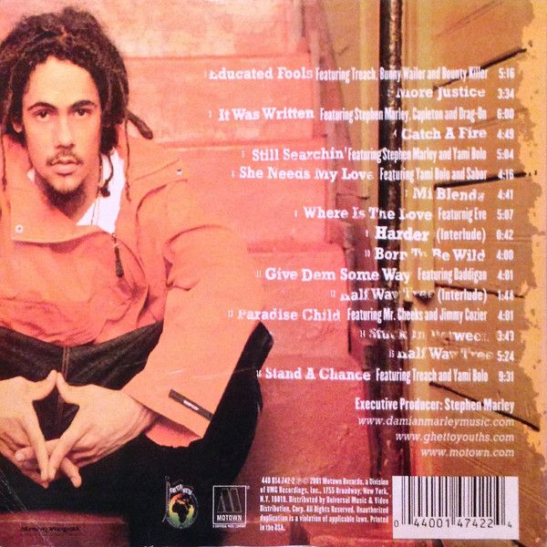 Damian Marley Halfway Tree 2LPアナログ Damian Marley / Halfway Tree 2001 Jamaica LP Jr. Gong Ghetto