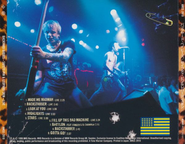 Backyard Babies Safety Pin & Leopard Skin CD (Album) VinylHeaven