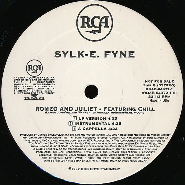 Sylk E Fyne Romeo And Juliet Lyrics Sylk E. Fyne | Romeo And Juliet | Vinyl (12", Promo) | VinylHeaven