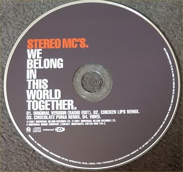 【中古】 We Belong in This World．．． ステレオMC’s Stereo MC's – We Belong In This World Together | Releases
