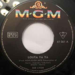 ミスロリータ＝(sue lyon)/ロリータヤーヤー Sue Lyon – Lolita Ya Ya / Turn Off The Moon – Vinyl (7