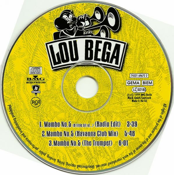 Lou Bega/Mambo No.5レコード12\"99年 Lou Bega/Mambo No.5レコード12