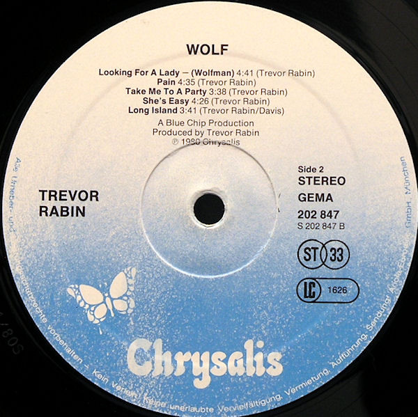 Trevor Rabin | Wolf | Vinyl (LP, Album) | VinylHeaven - your source for ...