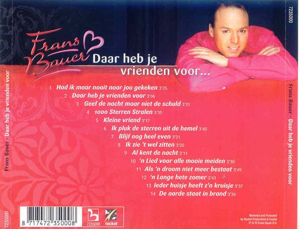 Frans Bauer | Daar Heb Je Vrienden Voor | CD (Album) | VinylHeaven