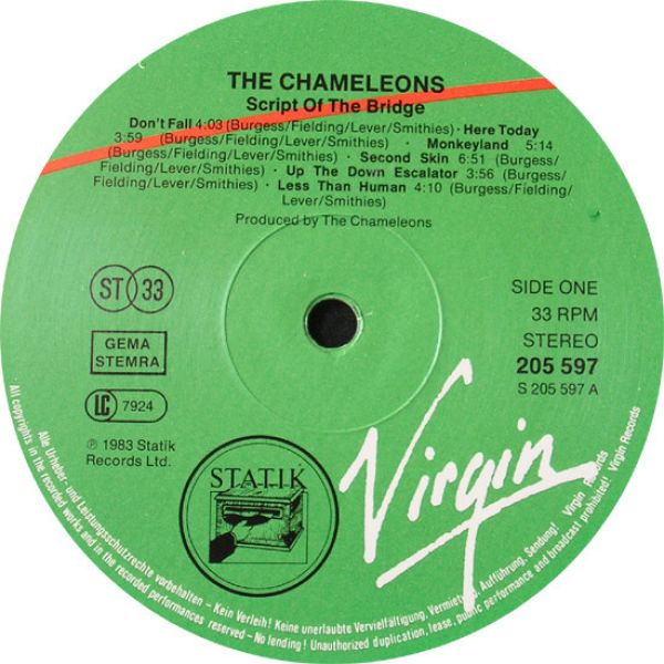 洋楽 Script of the Brdge/THE CHAMELEONS(LP) Script of the Bridge Vinyl | The Chameleons Official Online