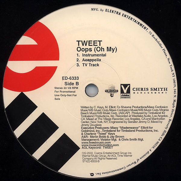 激レア　Tweet／Oops...Oh My 7インチレコード Tweet | Oops (Oh My) | Vinyl (12