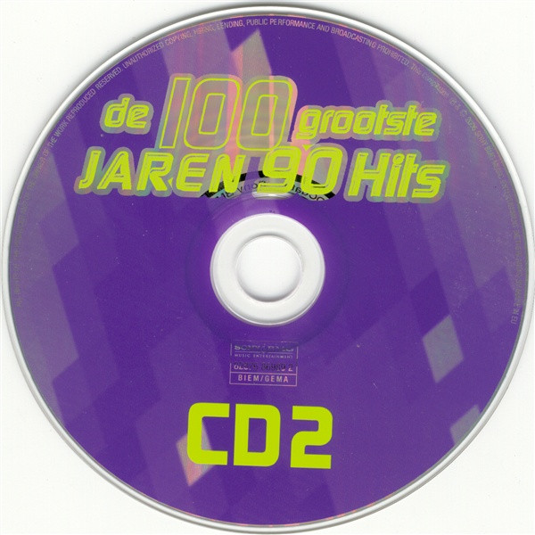 Various De 100 Grootste Jaren 90 Hits 5xCD