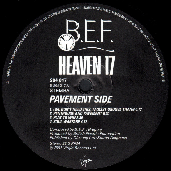 Heaven 17 Penthouse And Pavement Vinyl (LP, Album, Repress