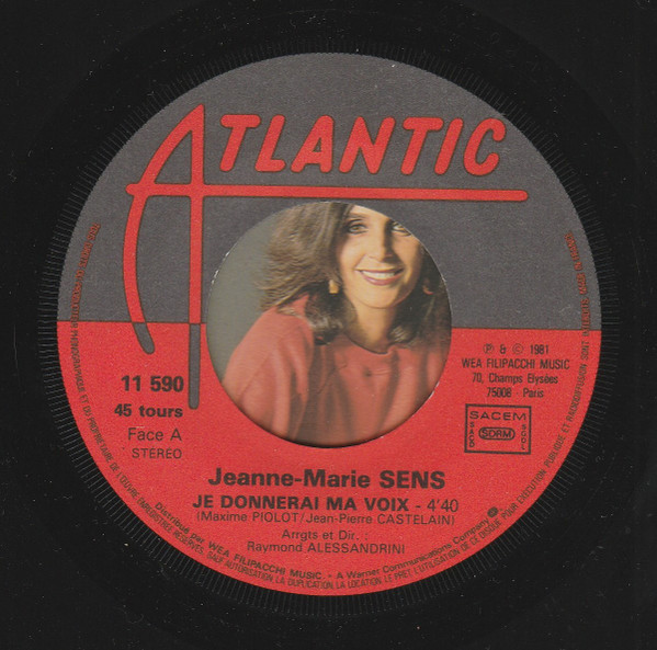 JeanneMarie Sens Je Donnerai Ma Voix Vinyl (7