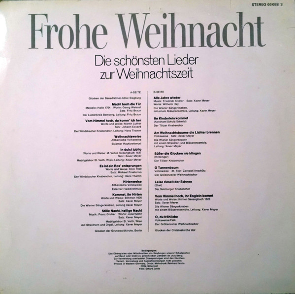 Various | Frohe Weihnacht (Die Schönsten Lieder Zur Weihnachtszeit ...